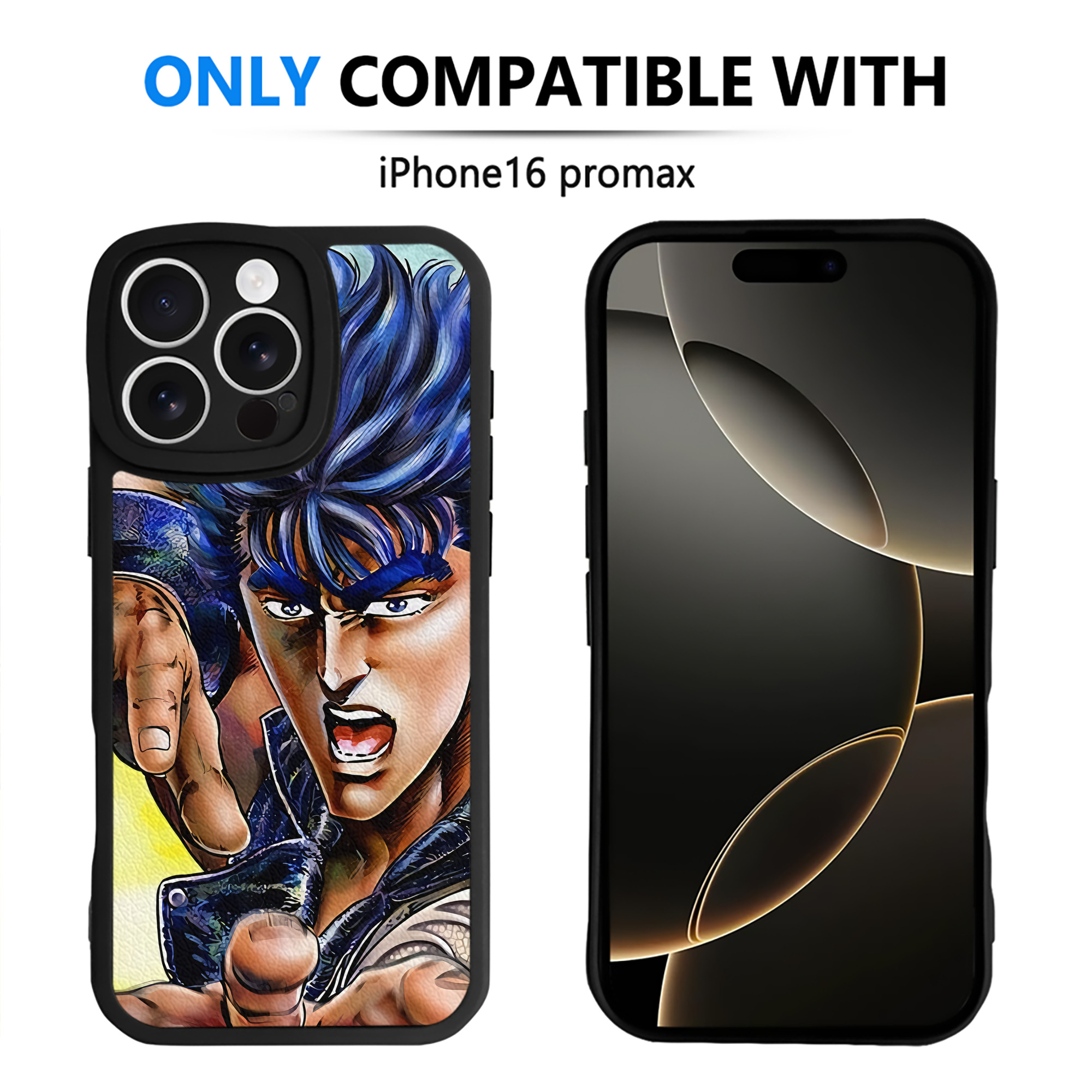 （画像用） 北斗の拳 Fist of the North Star 【iPhone 16シリーズ対応】シリコンスマホケース（レザー調） 材質：シリコン